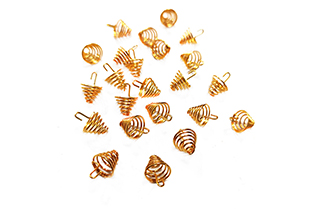 Gold plating extension spring